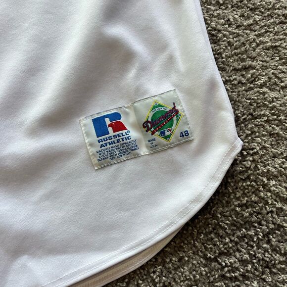 VTG Tampa Bay Devil Rays Baldelli Russell Diamond Collection Jersey White Sz 48 - Picture 4 of 10